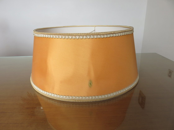 Image 1 of Empire stijl Lucien Gau lamp in massief brons verguld met helder goud