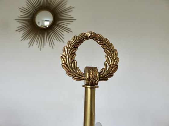 Image 1 of Empire stijl Lucien Gau lamp in massief brons verguld met helder goud