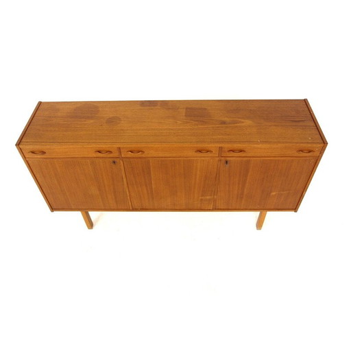Vintage dressoir van teak en beukenhout, Zweden 1960