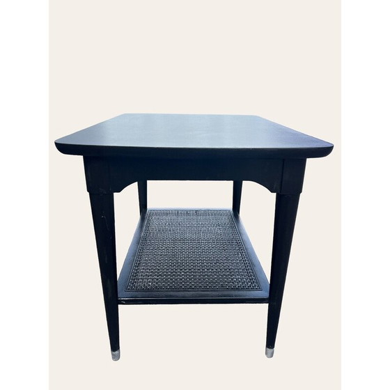 Image 1 of Paar vintage salontafels van hout en verchroomd metaal, 1960