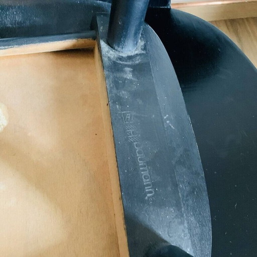 Set van 3 vintage oogstoelen in thermogevormd massief beuken van Baumann