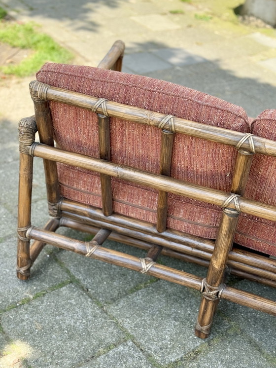 Image 1 of Vintage Rotan bank MCGuire rattan jaren 70