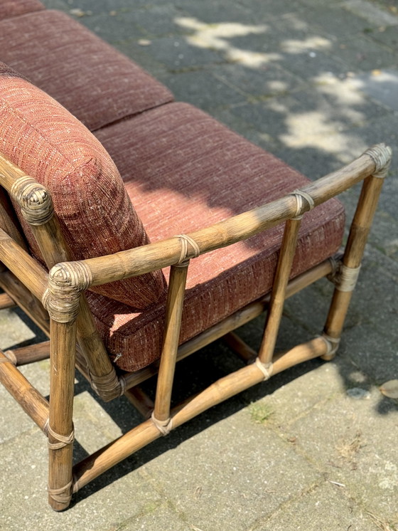 Image 1 of Vintage Rotan bank MCGuire rattan jaren 70