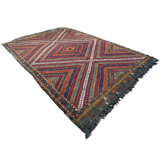 Image 1 of Vintage Turks Kelim Vloerkleed , 295 X 197 Cm