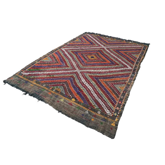 Image 1 of Vintage Turks Kelim Vloerkleed , 295 X 197 Cm