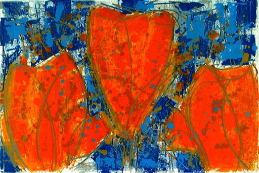Ad van Hassel tulpen zeefdruk – lithos zeefdrukken