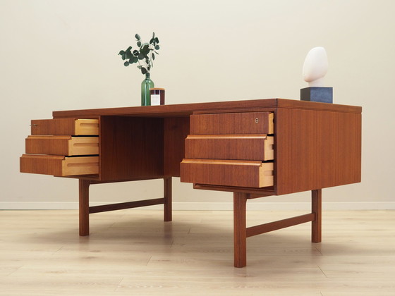 Image 1 of Teakhouten bureau, Deens ontwerp, 1970S, Productie: Denemarken