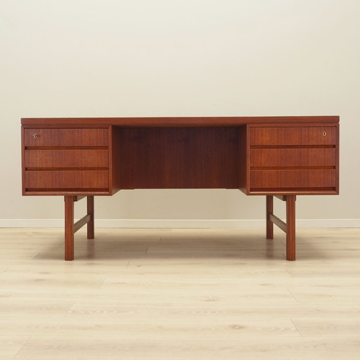 Teakhouten bureau, Deens ontwerp, 1970S, Productie: Denemarken