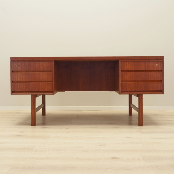 Image 1 of Teakhouten bureau, Deens ontwerp, 1970S, Productie: Denemarken