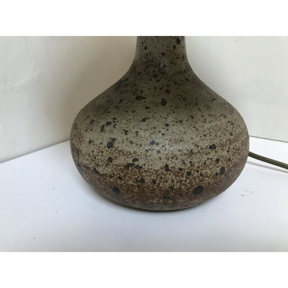 Image 1 of Vintage lamp van steengoed en touw, 1950