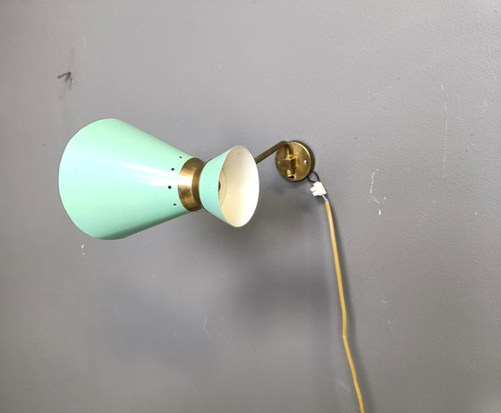 Image 1 of Mid Century Italiaanse scharnierende wandlamp, 1950S