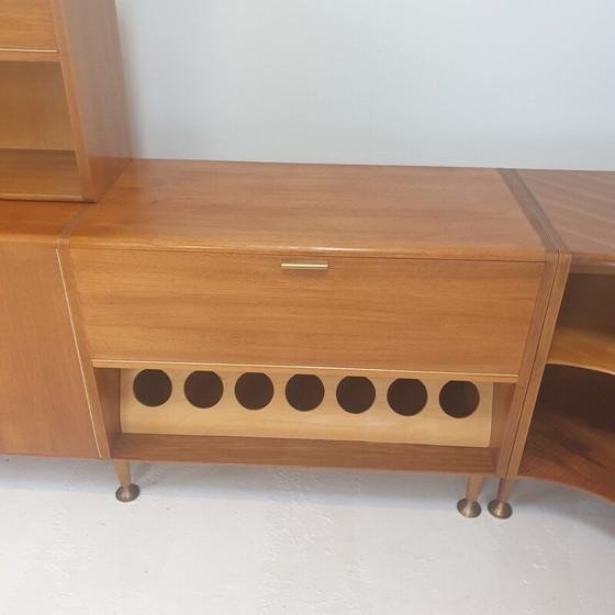 Image 1 of Vintage walnoten dressoir met 3 modules van A.A. Patijn voor Zijlstra, jaren 1950