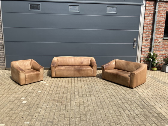 Image 1 of De Sede Ds47 3Zit, 2Zit, 1Zit Buffel Leder 5Mm Neck Cognac