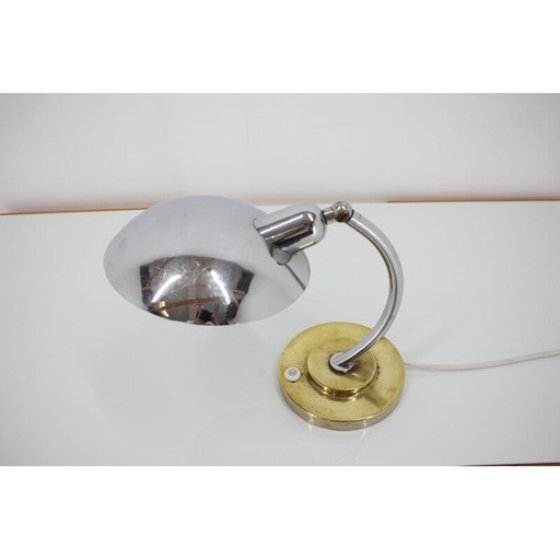 Vintage metalen lamp, Tsjecho-Slowakije 1950