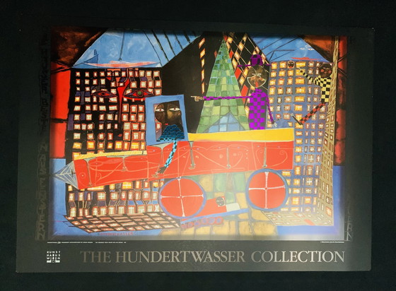 Image 1 of Friedensreich Hundertwasser: "Träumender Lastwagenfahrer Mit Seinen Häusern 1952“ 