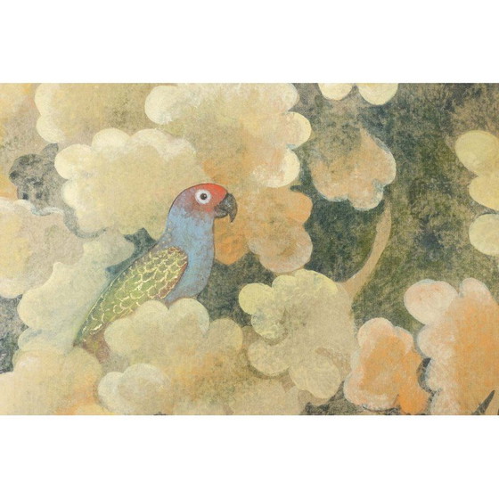 Image 1 of Vintage schilderij met vogels