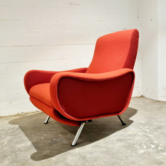 Image 1 of 1950 verstelbare "Lady" loungestoel in de stijl van Marco Zanuso geproduceerd door Pizzetti Roma