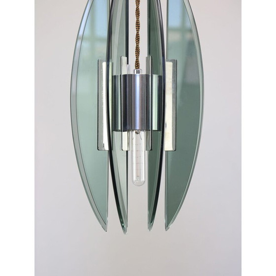 Image 1 of Vintage Space Age hanglamp van plexiglas, Italië 1970