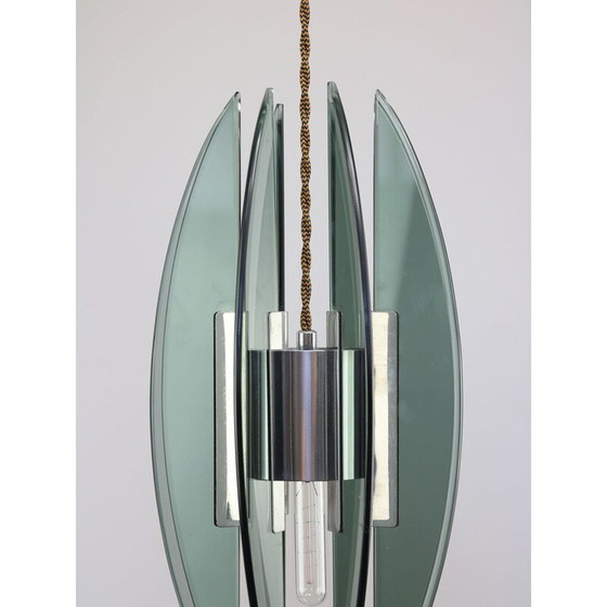 Image 1 of Vintage Space Age hanglamp van plexiglas, Italië 1970