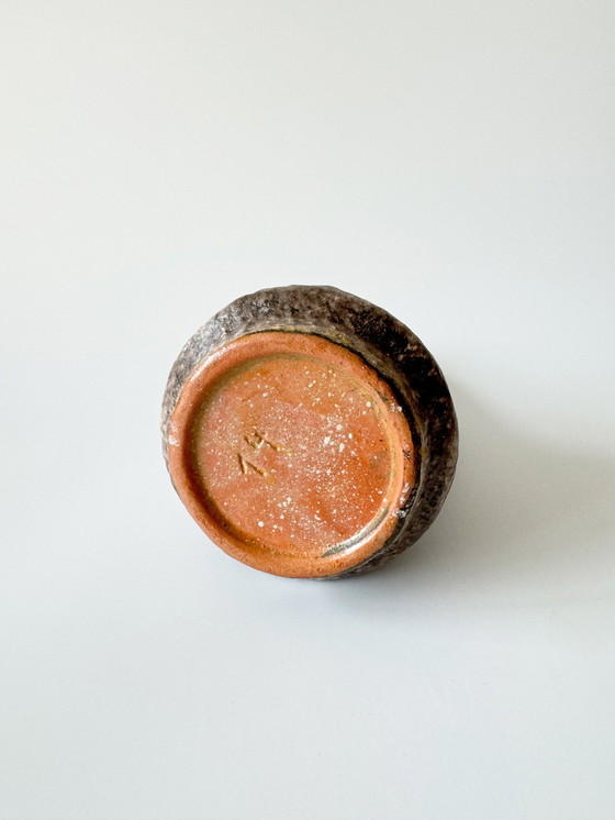 Image 1 of Schlossberg keramische kan met handvat, vet lavaglazuur, ingesneden decoratie, West-Duitsland, Wgp, Mid Century, jaren 1960