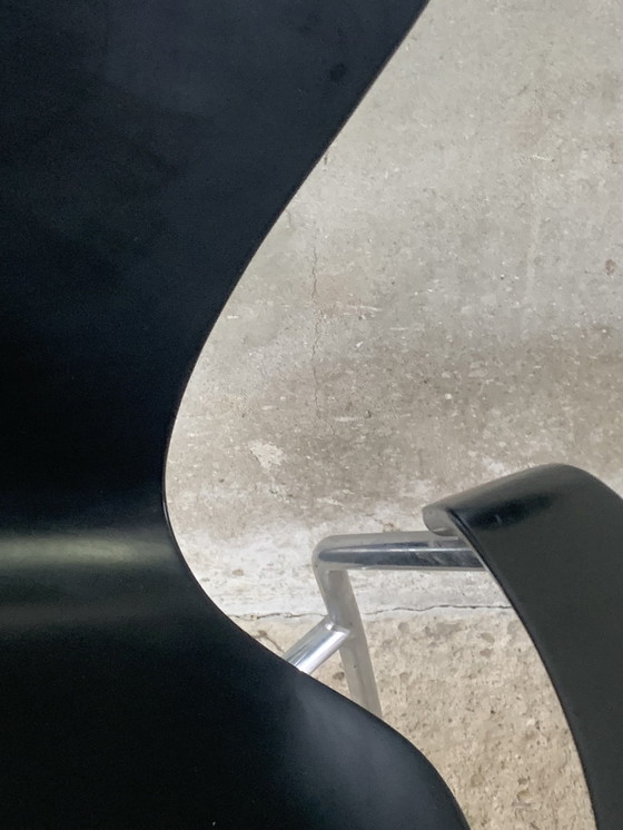 Image 1 of Zwarte Vlinder Fauteuil Door Arne Jacobsen Voor Fritz Hansen