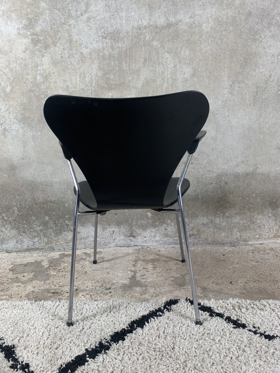 Image 1 of Zwarte Vlinder Fauteuil Door Arne Jacobsen Voor Fritz Hansen