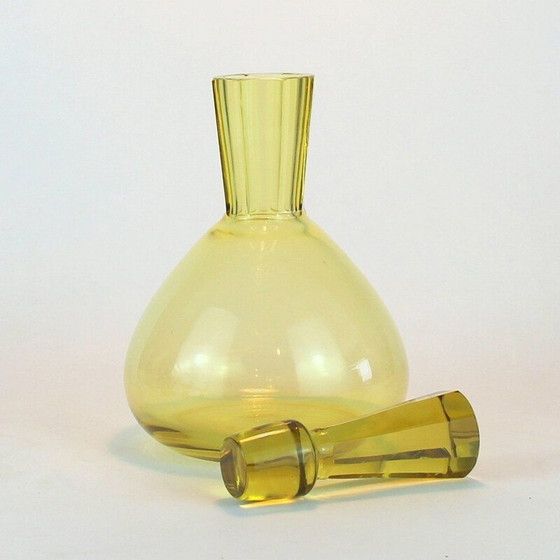 Image 1 of Karaf en 6 vintage art deco glazen van Val Saint Lambert, 1930