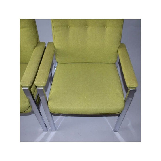 Image 1 of Paar vintage chromen fauteuils van Milo Baughman, 1970