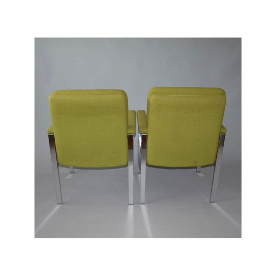 Image 1 of Paar vintage chromen fauteuils van Milo Baughman, 1970