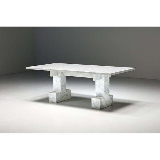 Image 1 of Vintage tafel in Carrara marmer, Italië 1970