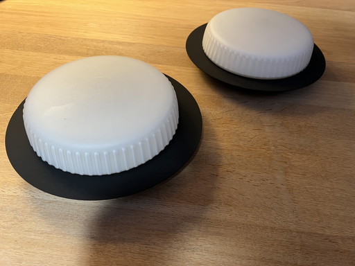 2X Bega Plafondlampen, Jaren 60.