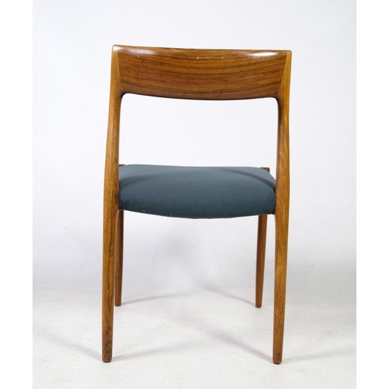 Image 1 of Set van 6 vintage palissander eetkamerstoelen model 77 door Niels O. Møller voor J.L Møllers Møbelfabrik, 1960