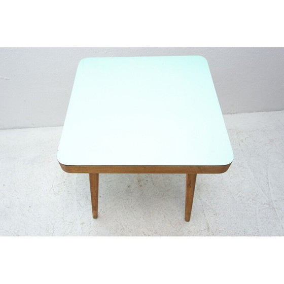 Image 1 of Vintage beukenhouten bijzettafel, Tsjecho-Slowakije 1960