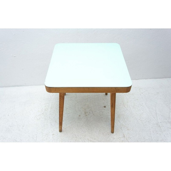 Image 1 of Vintage beukenhouten bijzettafel, Tsjecho-Slowakije 1960