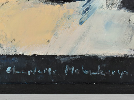 Image 1 of Charlotte Molenkamp (1955) - Abstract - olieverf op doek (140 x 160) - afmetigen met lijst  143 x 164 cm - Goede staat 