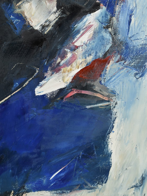 Image 1 of Charlotte Molenkamp (1955) - Abstract - olieverf op doek (140 x 160) - afmetigen met lijst  143 x 164 cm - Goede staat 