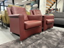 2 Leolux Paian fauteuils rood leer 