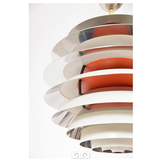 Image 1 of Vintage Kontrast hanglamp in geborsteld aluminium van Poul Henningsen voor Louis Poulsen, Denemarken 1960