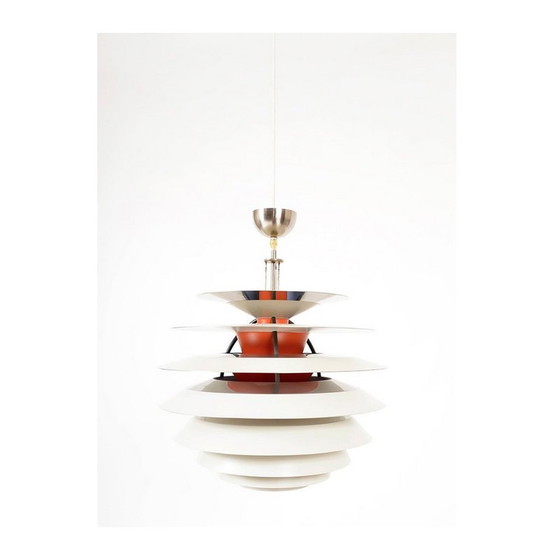 Image 1 of Vintage Kontrast hanglamp in geborsteld aluminium van Poul Henningsen voor Louis Poulsen, Denemarken 1960