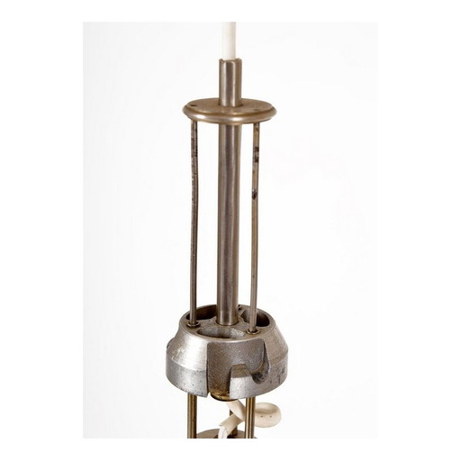 Vintage Kontrast hanglamp in geborsteld aluminium van Poul Henningsen voor Louis Poulsen, Denemarken 1960