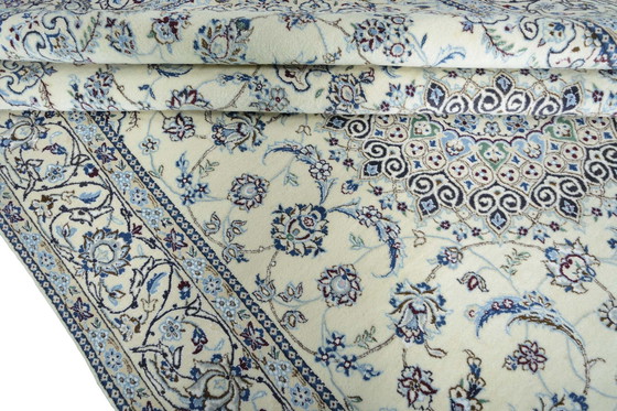 Image 1 of Handgeknoopte Nain 9 La met zijde en handtekening "Habibian" - 311 X 191 cm