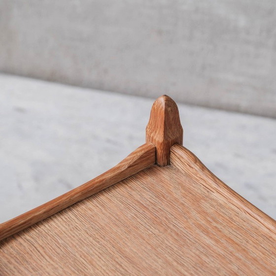 Image 1 of Paar vintage eiken en messing nachtkastjes, Denemarken 1960