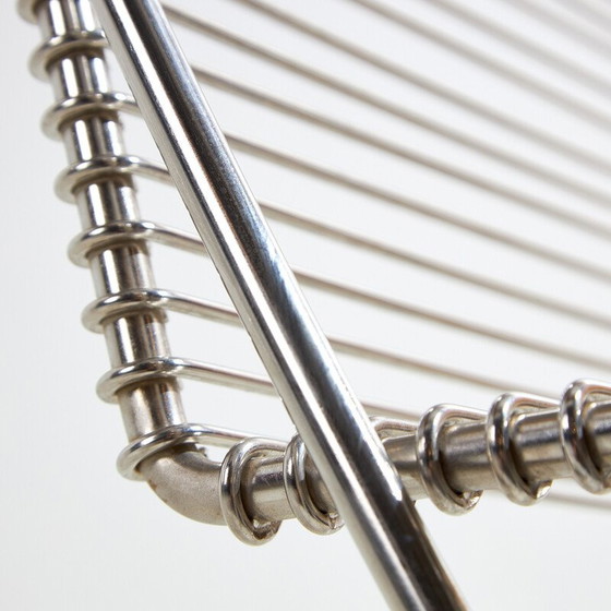 Image 1 of Vintage "Kreuzschwinger" stalen stoel door Till Behrens voor Schlubach, 1980