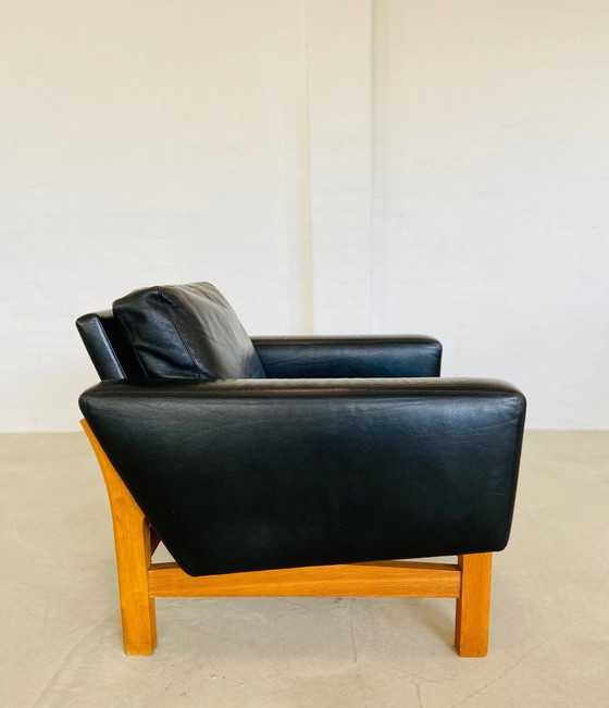 Image 1 of Vintage Mid Century Poul M. Volther Leer en Eiken Clubfauteuil 1960,S