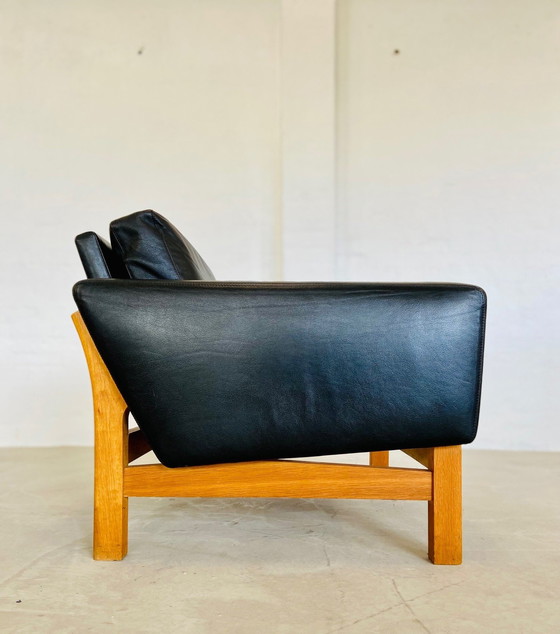 Image 1 of Vintage Mid Century Poul M. Volther Leer en Eiken Clubfauteuil 1960,S