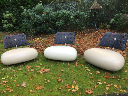 3x Leolux Pallones fauteuils