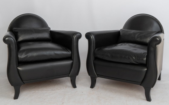 Image 1 of Twee Poltrona Frau Lyra fauteuils