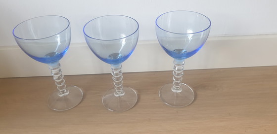 Image 1 of 3x vintage wijnglas