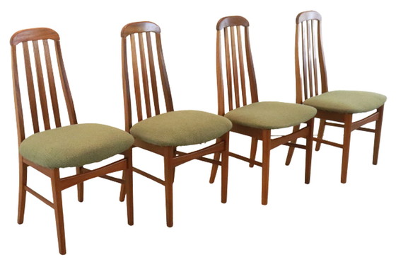 Image 1 of 4x Jentique 'Langsett' stoel vintage 