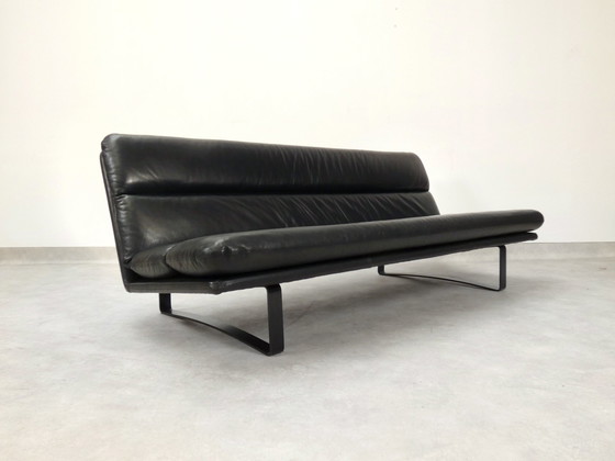 Image 1 of Artifort C683 - 3 seater sofa by Kho Liang in black leather